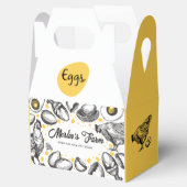 卵モダンイラストレーションカートン包装箱バッグ フェイバーボックス (オープン)