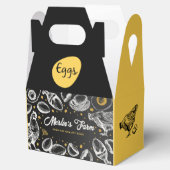 卵モダンイラストレーションカートン包装箱バッグ フェイバーボックス (オープン)