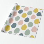 卵モダンカラフル型 |イースターラッピングパ ラッピングペーパー (アンロールド)