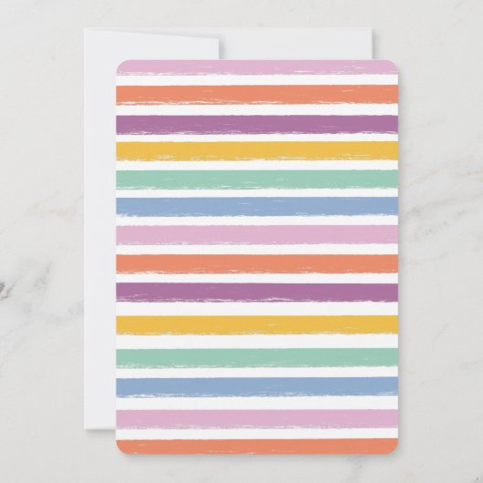 卵モダンカラフル狩りシンプルキュート復活祭 招待状 (裏面)