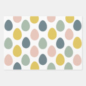 卵モダン型カラフルイースターラッピング紙 ラッピングペーパーシート (正面)