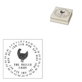 卵モダン鶏の生卵の月の日付 ラバースタンプ (押印)