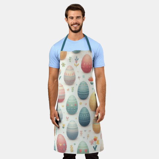 卵中心の エプロン (着用した状態)