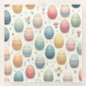 卵中心の ガラスコースター (正面)