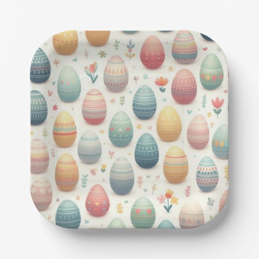 卵中心の ペーパープレート (正面)