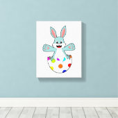 卵付きウサギ キャンバスプリント (インサイチュ (ウッドフロア))