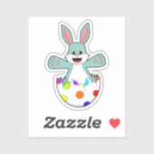 卵付きウサギ シール (シート)