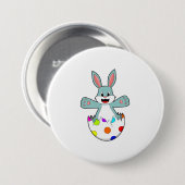 卵付きウサギ 缶バッジ (正面&裏面)