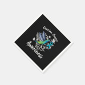 卵巣がんのない卵巣がん戦闘機 スタンダードカクテルナプキン (角)