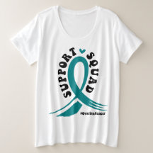 卵巣がんの闘いを支援するティール（緑がかった色）