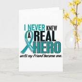 卵巣がんはヒーロー2の友人を知らなかった カード (黄色い花)