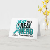 卵巣がんはヒーロー2の友人を知らなかった カード (黄色い花)