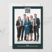 卵巣がんティール（緑がかった色）クリスマスツリーDIYメッセージ シーズンカード (裏面)