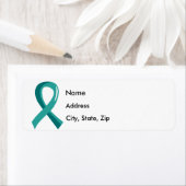 卵巣がんティール(緑がかった色)リボン3 ラベル (インサイチュ)