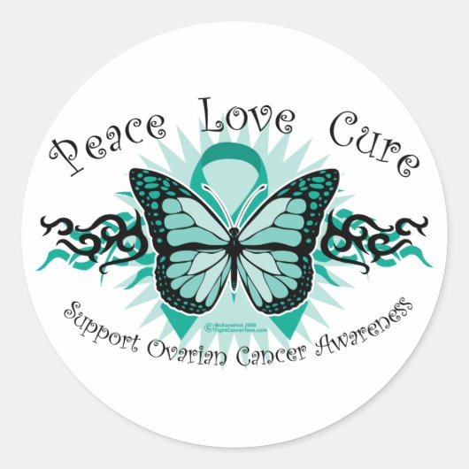 卵巣がん蝶の部族 ラウンドシール (正面)