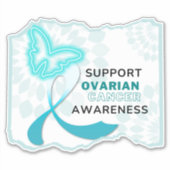 卵巣がん認識度カスタムカットシール シール (正面)