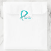 卵巣がん認識度グランジ帯 ラウンドシール (バッグ)