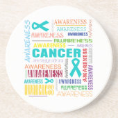 卵巣がん認識度コラージュ コースター (正面)