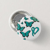 卵巣がん認識度リボン及び蝶 缶バッジ (正面&裏面)