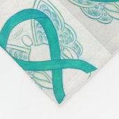 卵巣がん認識度帯フリースブランケット フリースブランケット (角)