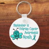 卵巣がん認識度月Bee 1.3 キーホルダー (正面)