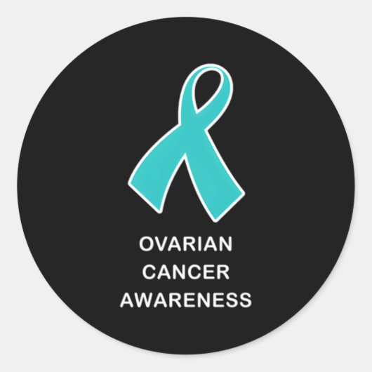 卵巣がん認識度産物Ovarian Cancer R ラウンドシール (正面)