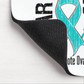 卵巣がんI衣服ティール(緑がかった色)リボンTRIBUTE マウスパッド (コーナー)