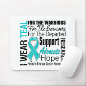 卵巣がんI衣服ティール(緑がかった色)リボンTRIBUTE マウスパッド (マウス)