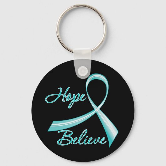 卵巣信じ癌を望む キーホルダー (正面)