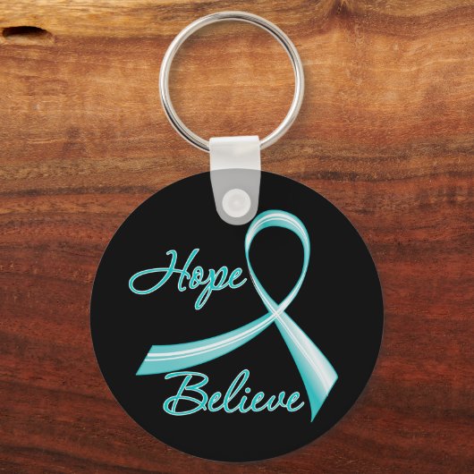 卵巣信じ癌を望む キーホルダー (正面)