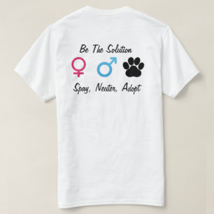 卵巣摘出して下さい、中性化して下さい、採用して下さい Tシャツ