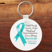 卵巣癌による強力な生存者の支援 キーホルダー (正面)