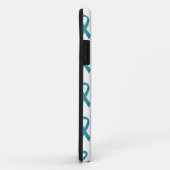 卵巣癌のティール(緑がかった色)のリボンの電話箱 Case-Mate iPhoneケース (裏面/右)