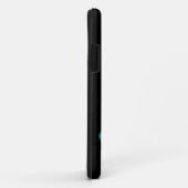 卵巣癌のティール(緑がかった色)のリボン3 Case-Mate iPhoneケース (裏面/右)