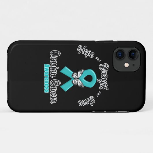 卵巣癌の希望の強さ愛 Case-Mate iPhoneケース (裏面(横))