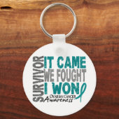 卵巣癌の生き来残り私は勝った キーホルダー (正面)