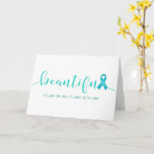 卵巣癌の生存者あなたが美しい カード (黄色い花)