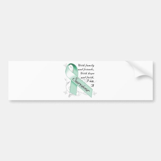 卵巣癌の生存者 バンパーステッカー (正面)