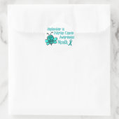 卵巣癌の認識度月の蜂1.3 ラウンドシール (バッグ)