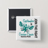 卵巣癌の認識度月の蝶3.1 缶バッジ (正面&裏面)