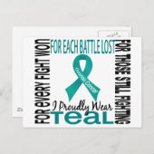 卵巣癌I誇らしげに衣服ティール(緑がかった色)2 ポストカード (正面/裏面)