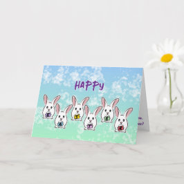 卵形のイースターウサギ カード