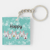 卵形のイースターウサギ キーホルダー (裏面)