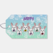 卵形のイースターウサギ ギフトタグ (裏面横)