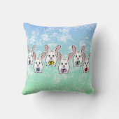 卵形のイースターウサギ クッション (裏面)