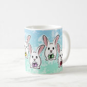 卵形のイースターウサギ コーヒーマグカップ (正面右)