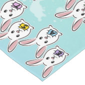 卵形のイースターウサギ ショートテーブルランナー (コーナー)