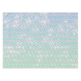 卵形のイースターウサギ テーブルクロス