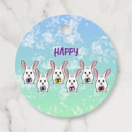 卵形のイースターウサギ フェイバータグ