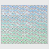 卵形のイースターウサギ ラッピングペーパー (フラット)